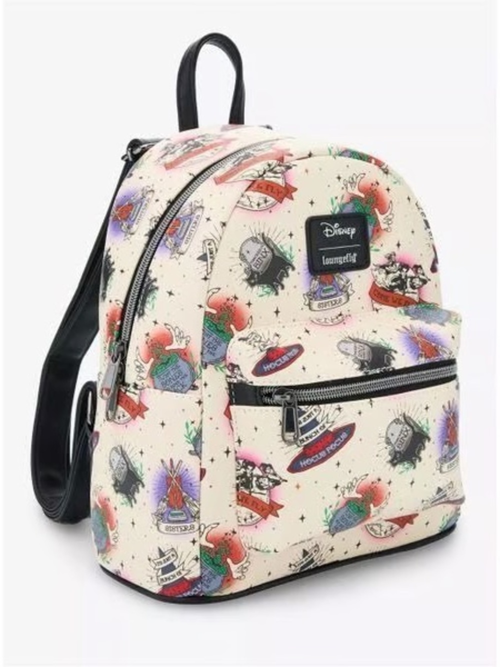 Loungefly Disney Hocus Pocus Icons Tattoo Print Mini Backpack Sanderson Sisters
